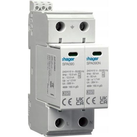 Parafoudre Hager spa911 installation facile indicateur optique