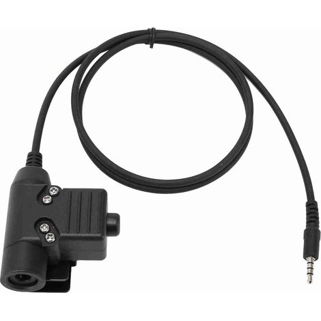 Adaptateur pour casque radio talkie-walkie, prise audio 3,5 mm, adaptateur PTT U94, câble adaptateur pour casque compatible avec les téléphones Kenwood (1/5)