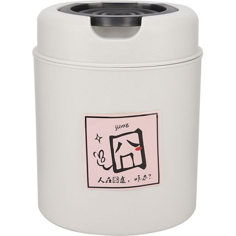 Poubelle de bureau mini portable en PP, design élégant et compact, idéale pour maison, bureau ou voiture, couvercle noir ou rose (1/5)