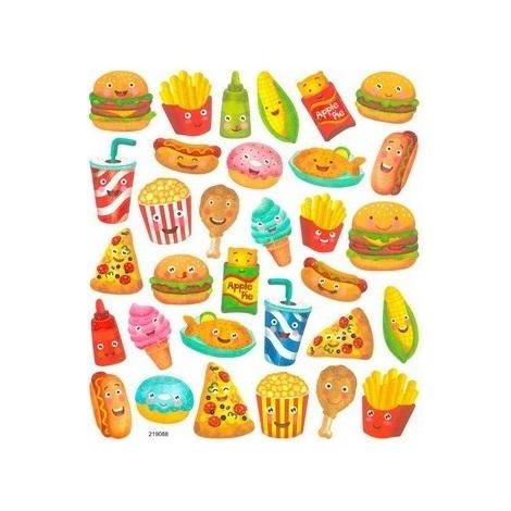 Adesivi di carta - Snack 32 pezzi