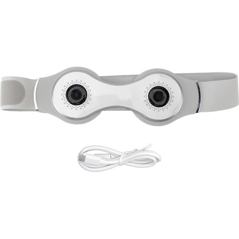 Couverture chauffante abdominale infrarouge lointain, ceinture électrique de soin physique, appareil vibrant de massage chaud, argenté blanc. (1/5)