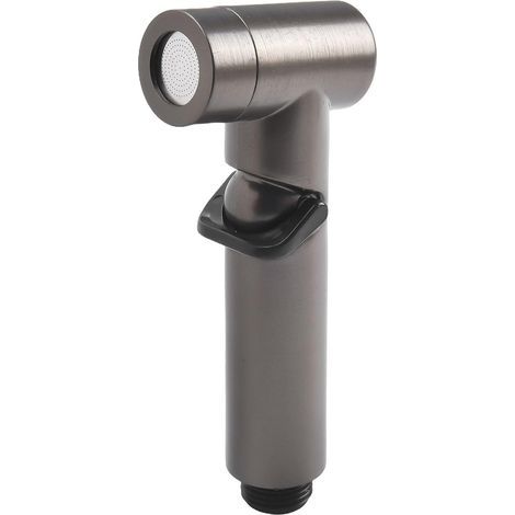 Pulvérisateur de toilette portatif en ABS pour bidet avec contrôle manuel de la pression de l'eau pour squat, nettoyage de la poêle, bain de chien et lavage du sol (gris) (1/5)