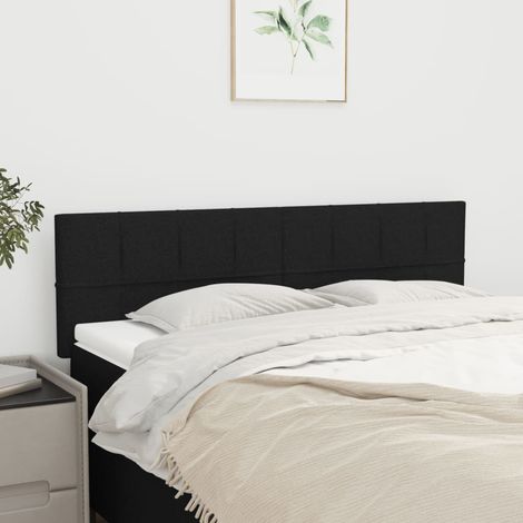 Kopfteile Schwarz 144x5x78/88 cm Stoff