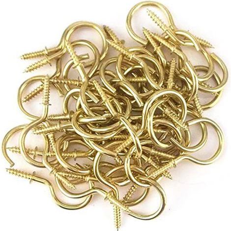 Packung mit 20 Schraub-Pflanzenampeln, 7 cm (2,75 Zoll), für Decke, Küche, Innen- und Außenbereich, schwarz (1/4)