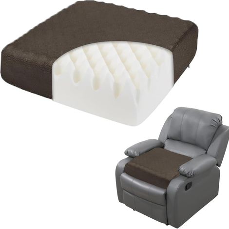 Coussin rehausseur en mousse à mémoire de forme d'œuf pour adultes, 50 x 50 cm, antidérapant, marron (1/5)