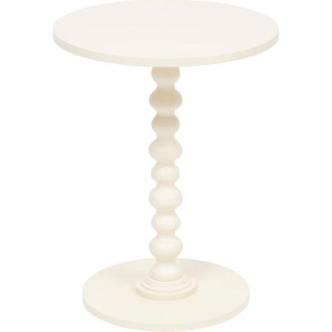 Table d'Appoint Ronde "Alix" 50cm Ivoire (1/5)