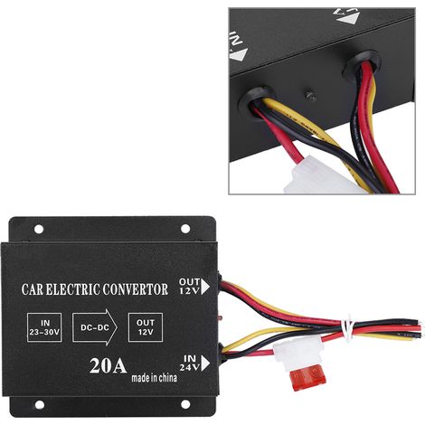 24V auf 12V 240W Spannungswandler für Pkw und Lkw, Gleichspannungsreduzierer