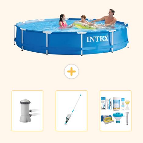 Intex Piscine Tubulaire Ronde - 366x76 cm - 4-pièces S22468 (1/5)