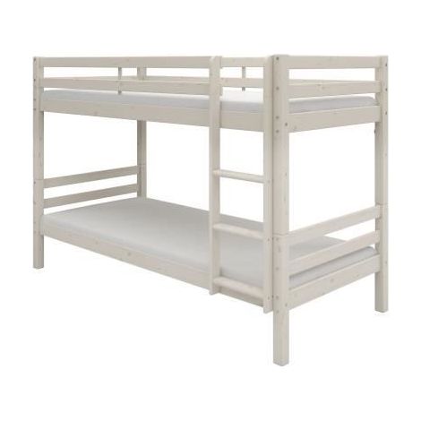 Lits superposés séparables enfant - 2x90x200 cm - Pin massif blanc - Sommiers inclus - ANDO (1/5)