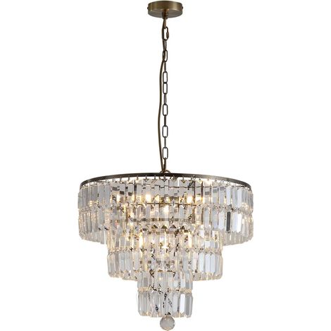 Lustre Empire laiton antique Ø 50cm - 1375-5AB