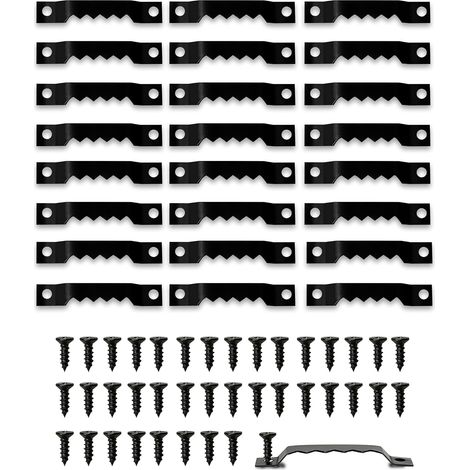 40 PCS Accroche Tableau, Crochets de Suspension en Dents Scie Métal (1/5)