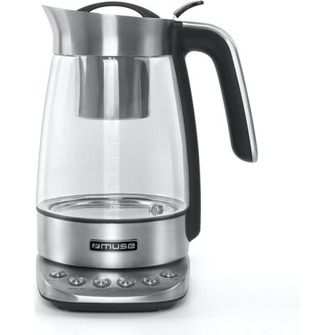 Théière Muse MS-320 T - apacité de 1.2 L avec indicateur de niveau - 2200W - Auto nettoyage - Panier à thé amovible (1/4)