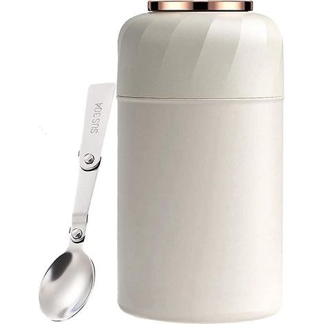 Isolierter Behälter, 500 ml, Edelstahl, isolierte Lunchbox, isolierter Becher, Fo (1/5)