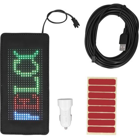 Flexibles LED-Panel 190x90mm, 16x32 Auflösung, Bluetooth-App-Steuerung, anpassbarer Text, animierte Muster, Scrollbildschirm