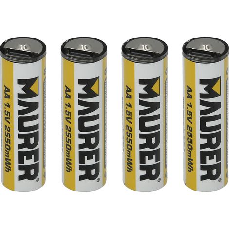 BATTERIE MAURER RICARICABILI USB STILO "2550MWH" (BL.4PZ.) (1/5)