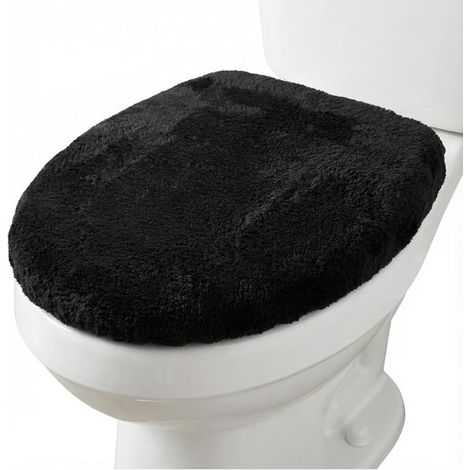 WC Sitz Weich und bequem 38 x 29 cm Schwarz (1/5)