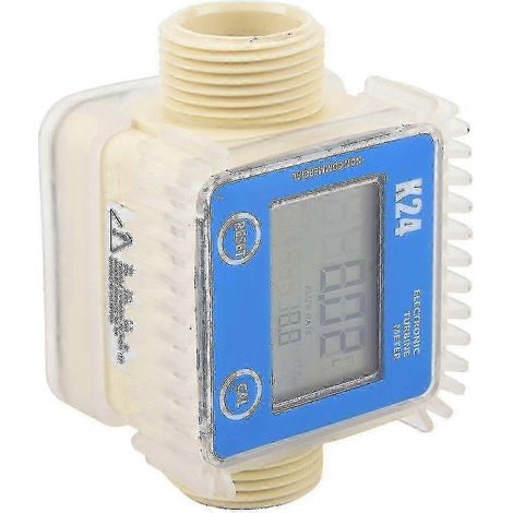 Débitmètre numérique à turbine K24 pour produits chimiques, eau et carburant, capteur LCD haute précision 1" 2025 (1/5)
