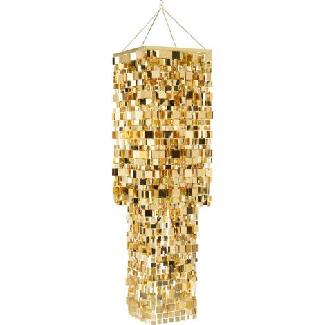 Abat jour chandelier doré design en plastique pour luminaire élégant - doré brillant effet miroir (1/5)