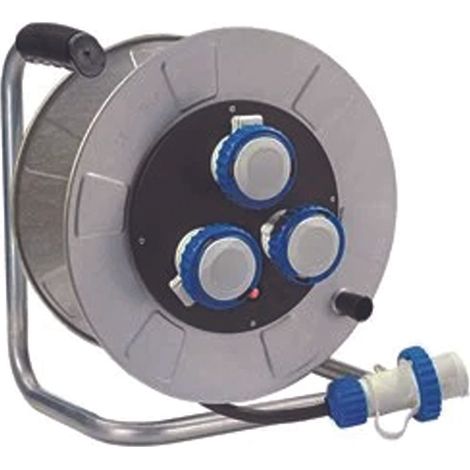 AVVOLGICAVO ELETTRICO INDUSTRIALE 3 PRESE MT30 LINEA GOLIA METAL FANTON