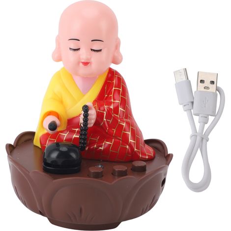 de moine musical à tête oscillante statuette de Bouddha à (1/5)