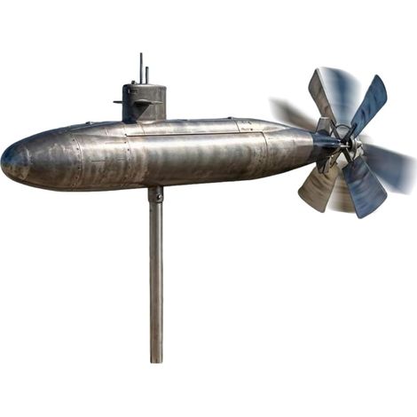 Außen Windspiel U Boot Gartenfigur Windskulptur Deko Windrad