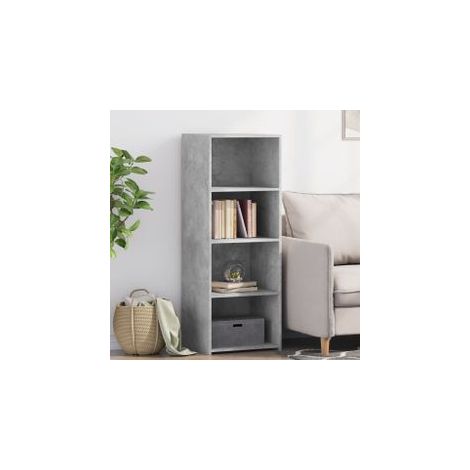 Buffet haut gris béton 45x41x124 bois d'ingénierie (1/5)