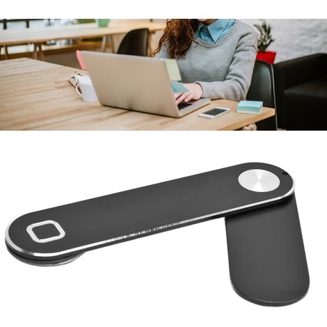 Soporte magnético portátil para pantalla de smartphone/portátil – clip doble de aluminio (12 cm, negro, 2 unidades) (1/5)