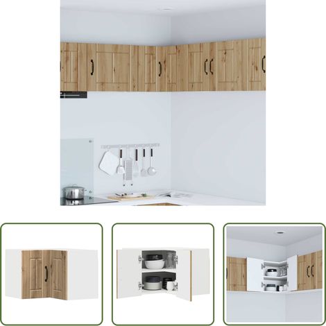Armoire murale - Armoire de cuisine Chêne artisanal 57 x 57 x 40 cm (1/5)