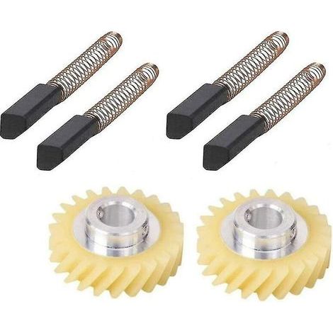 Engrenage à vis sans fin pour mélangeur pour support Kitchenaid et 2 paires de brosses à moteur (1/5)