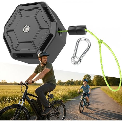 Corde de remorquage de vélo pour enfants - 2,3 m - Charge maximale : 120 kg (1/5)