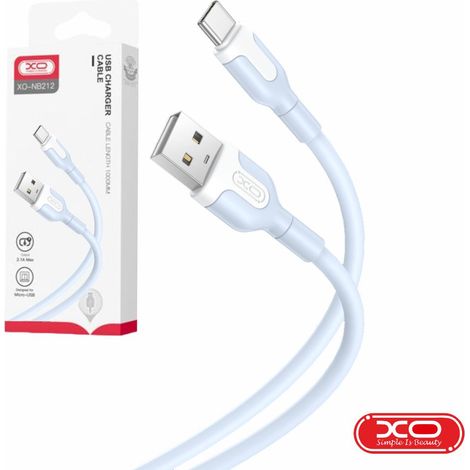 Cable cargador Strong XO NB212 USB - USB C TIPO C 1,0 m 2,1 A azul