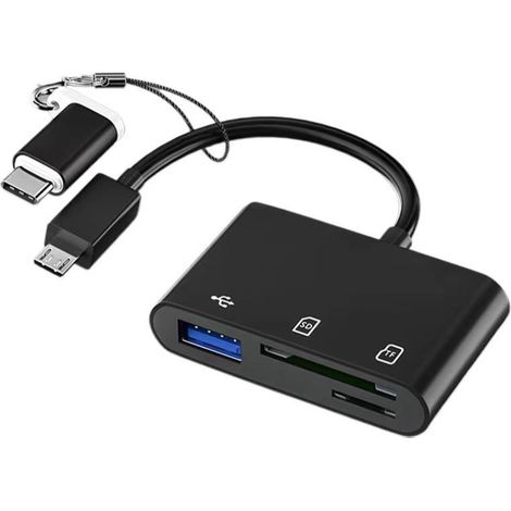 Applicable Lecteur Carte SD USB c Adaptateur Carte SD Carte SD Switch,lecteurs de Carte mémoire externes Lecteur de Carte SD USB avec OTG pour SD/MMC/MicroSD/TF/SDXC/SDHC/Micro SDHC/Micro SDXC (1/3)