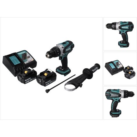 Makita DHP 458 RF Akku Schlagbohrschrauber 18 V 91 Nm + 2x Akku 3,0 Ah + Ladegerät (1/5)