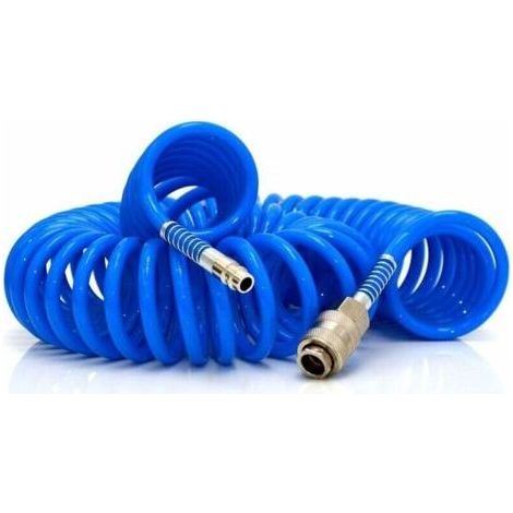 15m de Tuyau d'Air Comprimé, PU Tuyau Spirale pour Compresseur (1/4)