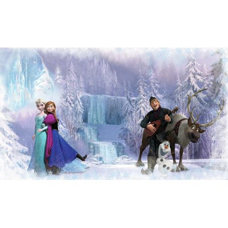 Papier peint panoramique encollé Disney La Reine des neiges - Dans la glace - 320 cm x 182,88 cm (1/3)