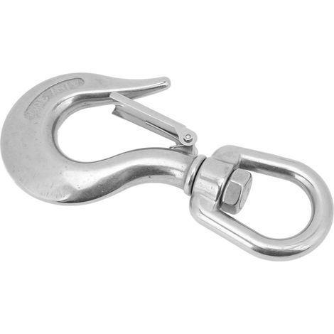 Crochet de levage rotatif en acier inoxydable de 1,3 po avec chape coulissante pour yachts et bateaux de pêche (1/5)