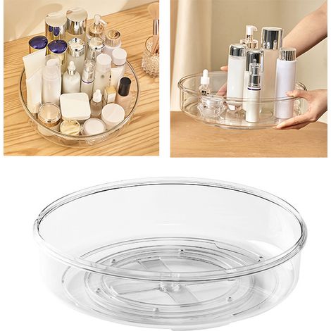Organisateur de Cosmétiques Rotatif Organisateur de Cosmétiques Rotatif en PET Transparent Style Scandinave 30 cm 8 cm 600 g (1/5)