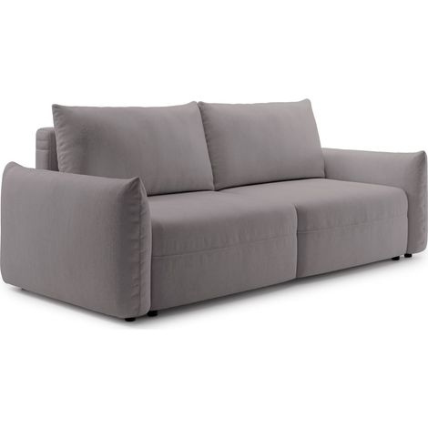 Selsey Theolla – 3-Sitzer-Schlafsofa mit Chenille und Bettkasten, Greige