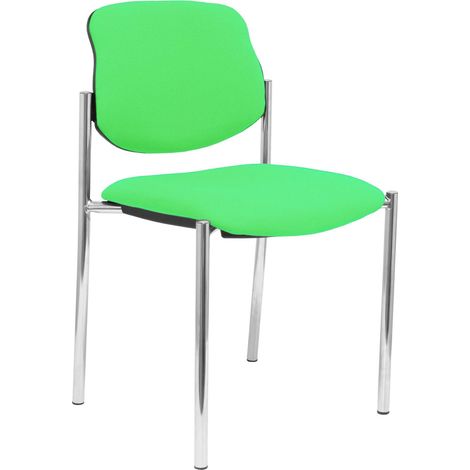 Chaise fixe Villalgordo bali pistache châssis chromé
