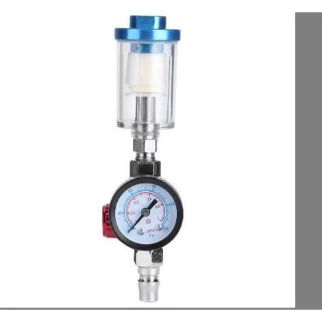 GDHZS- Filtre Jauge Air, Régulateur Pression Air Compresseur Outil Pneumatique Séparateur Huile Eau Pistolet Pulvérisation Compagnie 1/4 Piège Ligne Humidité Dair Alliage Aluminium Lubrificateur (1/4)