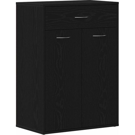 Rack à chaussures Chêne noir 60 x 35 x 84 cm Bois d'ingénierie CFW134290 (1/5)