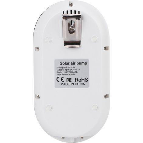 Pompe à oxygène solaire 5V 0,9W pour bassin à poissons, pompe à air, oxygénateur solaire pour la pêche en extérieur (1/5)