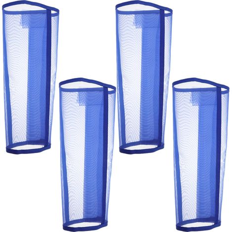 Couvre-jambe de Cheval Respirant Bleu 4pcs en Nylon pour Jambes Protection Extérieure, Randonnée en Plein Air, Design Facile à Enfiler, Lot de 4 (1/5)