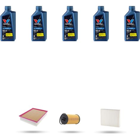 Kit tagliando 3 FILTRI e 5L OLIO compatibile con Chevrolet Aveo II 1.6 85kw dal 2011 (1/5)