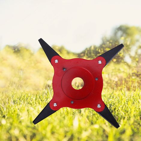 Tête de coupe-bordures, coupe-bordures, pièces détachées pour tondeuse à gazon, accessoires de jardin, fer, 4 lames, rouge (1/5)