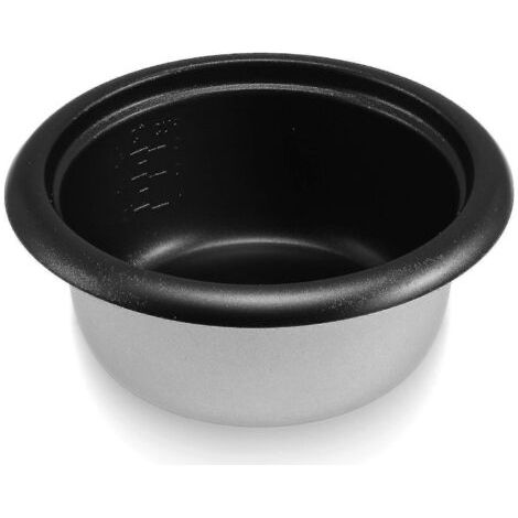 Cuiseur à riz avec cuve intérieure antiadhésive universelle - Supply-hao - 21 x 21 x 9 cm - Argent et noir (1/3)