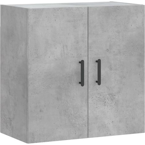 Armario de pared flotante decorativo almacenamiento gris hormigón 60 x 31 x 60 cm madera de ingeniería gris 020048811 (1/5)