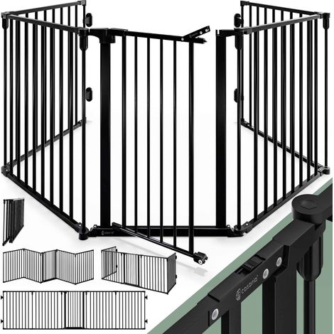 CASARIA® Rejilla de Protección para Chimenea Barrera de Seguridad Niños Mascotas 306x76cm Valla de Seguridad (1/9)