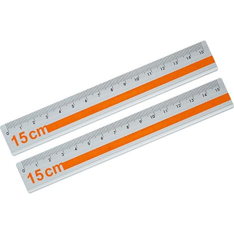 règles droites de 15 cm avec graduation en aluminium transparent (1/5)