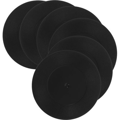 Ensemble de 6 sous-verres en vinyle de style bohème rétro avec base antidérapante pour table de bar. (1/5)